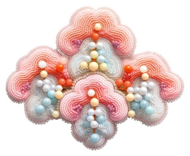 kolorowy haft na tkaninie